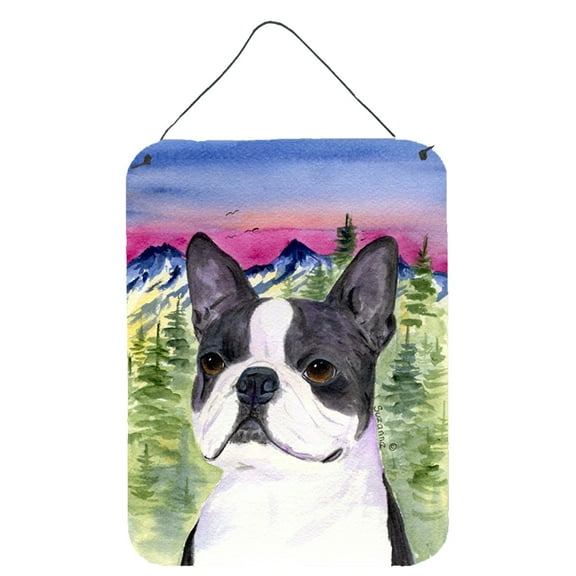 Caroline's Treasures SS8339DS1216 Boston Terrier Wall or Door Hanging Prints, 12x16, multicolor
