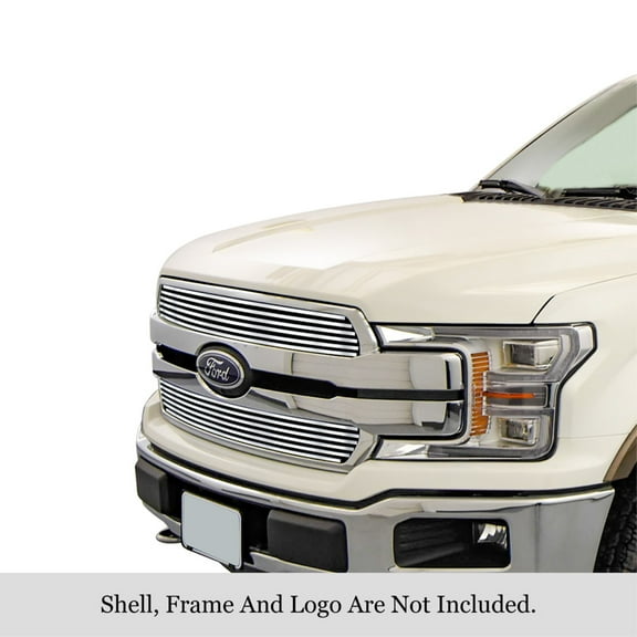APS 2018-2020 Ford F-150 King Ranch Square Mesh Style Stainless Steel Billet Grille 8x6 horizontal billet