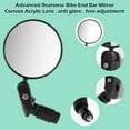 thumbnail image 4 of 2pcs Bike Rear View Mirror with Bicycle Bell Bicycle Handlebar Rearview Mirror Adjustable 360 degree Rotatable Wide Angle Convex for Mountain Bike, 4 of 10