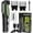 Green, variant on Professional 2-in-1 Vacuum Hair Clipper & Beard Trimmer for Men | Automatic Hair Suction, Rechargeable & Waterproof | Cordless Travel Razor with Combs