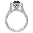 thumbnail image 3 of Black Diamond Engagement Rings 18K White Gold Halo rings for women 4.15 carat (G,VS1), 3 of 5