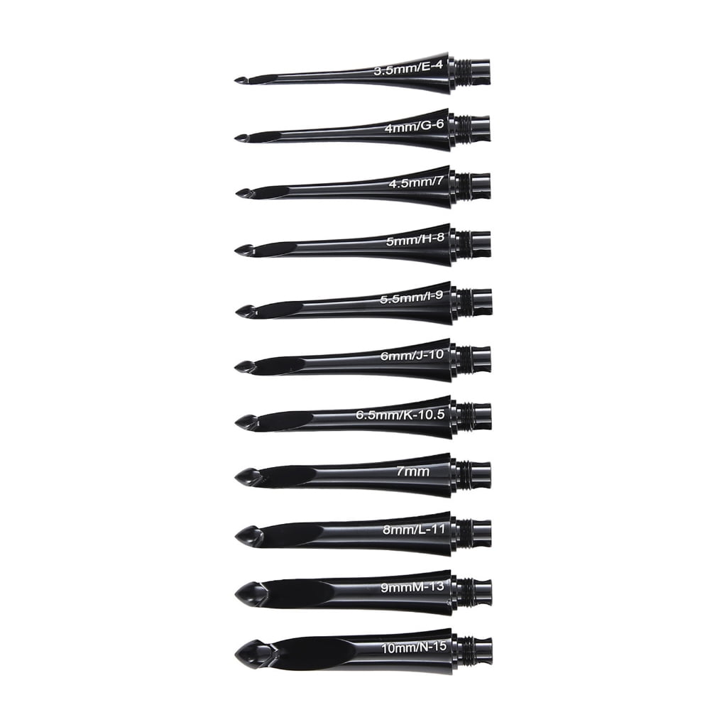 MOMOJIA Ergonomic Aluminum Crochet Hook with 11 Interchangeable Tip Yarn Craft Tool Set