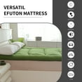 thumbnail image 2 of FISHDRU Light Green Color Memory Foam Mattress Pads, Full - Breathable, 2 of 7