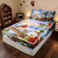 thumbnail image 3 of Erosebridal Cardinal Winter Queen Comforter Set with Fitted Sheet and 2 Pillowcases, Mint White, 3 of 7