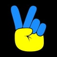 thumbnail image 3 of CafePress - Ukrainian Flag Peace Sign Ukraine Native H Pajamas - Men's Dark Loose Fit Cotton Pajama Set, 3 of 7