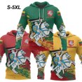 thumbnail image 5 of Nueva sudadera con capucha de manga larga con estampado 3D de Lituania para hombre y mujer, sudadera informal con capucha, jersey de otoño e invierno, 5 of 5