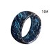 thumbnail image 5 of Qarigey Anillo unisex que brilla en la oscuridad Anillo de acrílico Luminoso Noche que brilla intensamente Joyería de mano Regalo de vacaciones, Negro negro tamaño 10 5piezas Qarigey CBP152734, 5 of 6