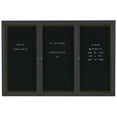 thumbnail image 3 of Aarco Products OADC4872-3IBK 3-Door Illuminated Outdoor Enclosed Directory Cabinet - Black, 3 of 3