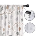 thumbnail image 4 of Blackout Kids Curtains,White Cartoon Leaf and Vine Pattern Childrens Insulated Curtains Set Of 2,Bedroom Essentials,Toddler Room Decor 42x84in(106x213cm), 4 of 5