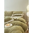 thumbnail image 3 of Xiao Hua Juego de sábanas, juego de sábanas y fundas de almohada, juego de cama individual, ropa de cama de hotel, decoración del hogar (azul oscuro), 3 of 5