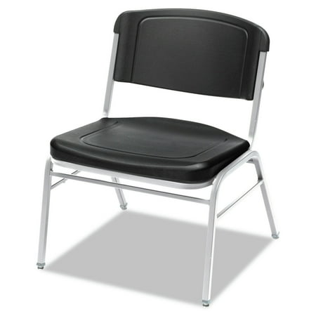 UPC: 0674785641217 | Iceberg Rough n Ready Wide-Format Big and Tall Stack Chair  Black Seat/Back  4/Carton