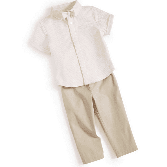 First Impressions Baby Boys Button-Down Shirt and Chino Pants, 2 Piece Set
