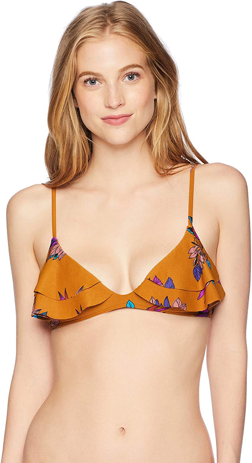 ruffle triangle bikini top