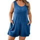 thumbnail image 1 of Trajes Casuales para las Mujeres Verano sin Mangas, Bolsillo Sólido Moda Romper Corto, 1 of 9