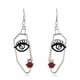 thumbnail image 1 of Pendientes colgantes de cara delicada Jumpingount plateado, 1 of 6