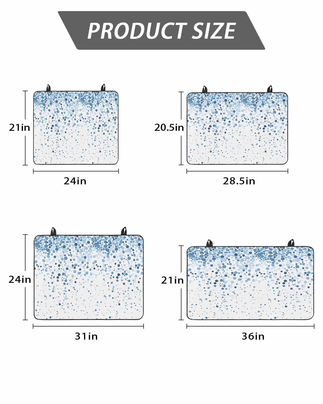Stove Top Covers for Electric Stove, Blue Polka Dot Glass Stovetop Cover Protector, Abstract Modern Art Dots Watercolor Induction Cooktop Protector Oven Mat for Kitchen Countertop 24"x21"
