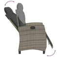 thumbnail image 2 of vidaXL 9 Piece Garden Dining Set with Cushions Grey Poly Rattan, 2 of 5