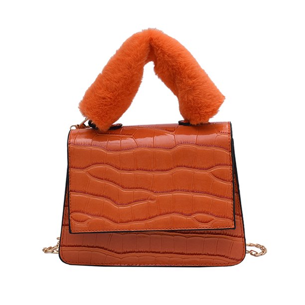 Sywqhk Bolso Bandolera De Cocodrilo Vintage Para Mujer Bolsos De Hombro Con Cadena De Cuero (Naranja) Sywqhk Para estrenar