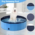 thumbnail image 4 of 63 Inch Foldable Leakproof Dog Pet Pool Bathing Tub Kiddie Pool for Dogs Cats and Kids-Blue, 4 of 8