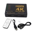 thumbnail image 2 of Conmutador HDMI con mando a distancia IR HD1080P 5 en 1 Selector de conmutador divisor de salida para teléfonos grabadoras de vídeo DVD tabletas HDTV Sunnimix Selector de interruptores, 2 of 8