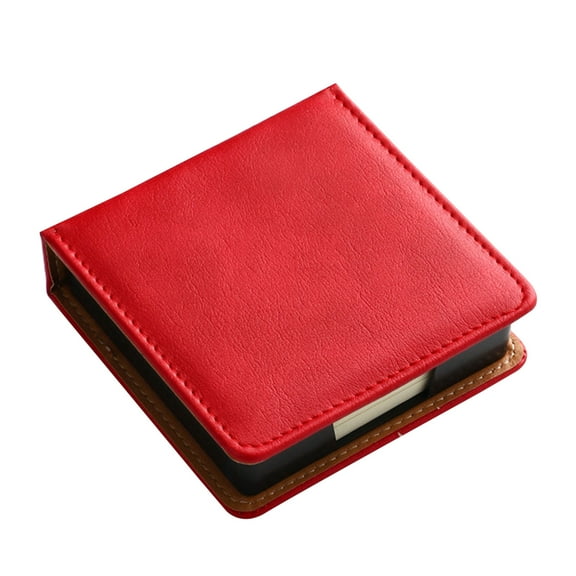 PU Leather Memo Pad with a Lid Holder Notepads Dispenser Hold Up to 180 Sheet Noetpads for Home Office Drawers Desktop