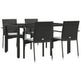 thumbnail image 2 of vidaXL Patio Dining Set Outdoor Conversation Set with Cushions Poly Rattan, 2 of 24
