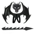 thumbnail image 1 of 3PCS Kids Dragon Costume Set Creative Dragon Mask and Wings Tail for Halloween, 1 of 10