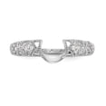 thumbnail image 4 of 14K White Gold Ring Band Wedding Diamond Round Wrap, 4 of 7