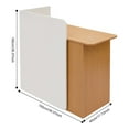 thumbnail image 2 of 2 Drawers Reception Desk with 5V LED Light Strip and Lockable Drawer, 440.92 lbs Capacity Front Counter for Boutiques 39.37x17.72x39.37in, Warm White + Wood Color, 2 of 17