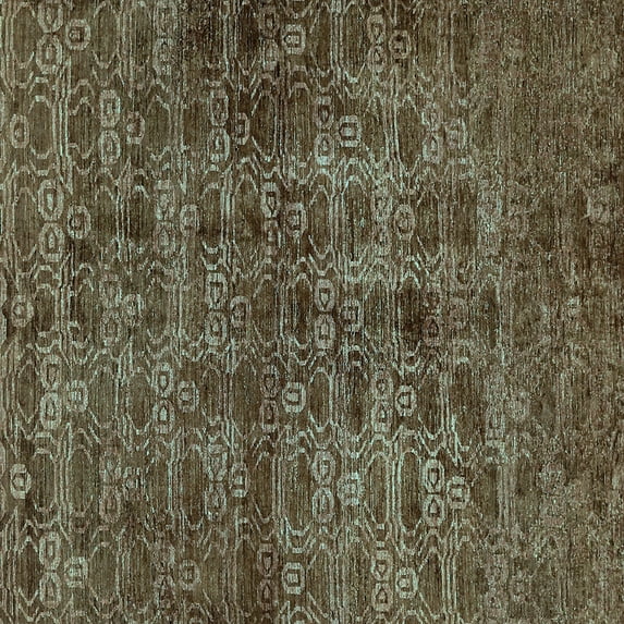Ahgly Company Indoor Square Abstract Light Blue Modern Area Rugs, 5' Square