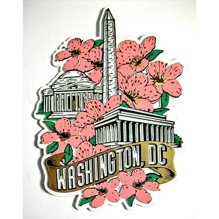 Washington D.C. Monuments with Cherry Blossoms Fridge