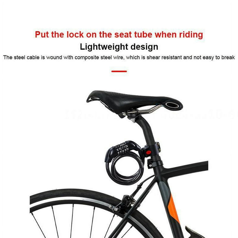 Bike Lock Chain Steel Wire Bike Lock Portable Bicycle Locks 5