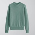 thumbnail image 3 of Hrsba Mock Neck Sweaters for Women Solid Color Long Sleeve Knit Base Layer Pullover Sweater, 3 of 8