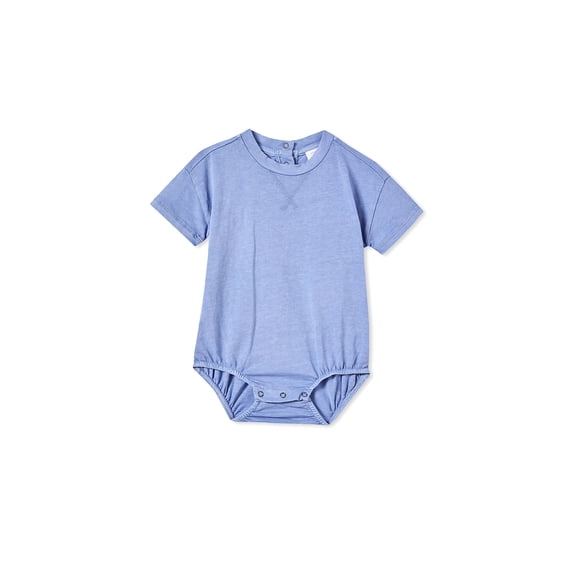 Baby Girls Arthur Drop Shoulder Bubbysuit Violet Surf Wash 6-12 months