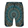 thumbnail image 4 of Kll Mandala Men'S Casual Summer Beach Shorts Hawaiian Shorts With Pockets-Large, 4 of 9