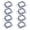 8 pieces, variant on Fence Wall Mount Bracket Replacement Double Flange Square Brackets Deck Fence Wall Mount Rails End Bracket Connector