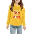 thumbnail image 2 of Zwiiyzr 2025 Girls' Sweatshirts Half Zipper Long Sleeve Solid Color Pullover Tops Crop Tops Kids Fleece Sweatshirts For 5-14 Years Green, 2 of 7
