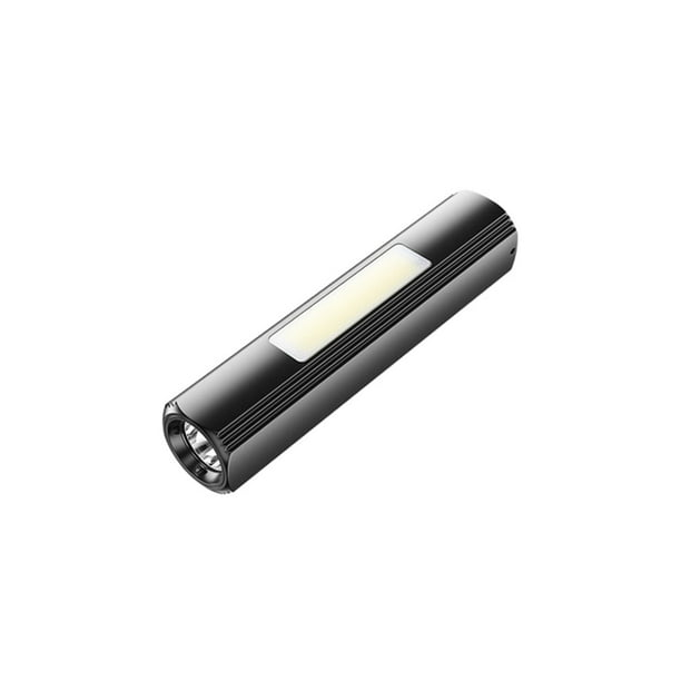 Wosthever Linterna LED recargable con potente aleación de alto lúmenes Mini al aire libre brillante linterna multifunción Camping Iluminación y accesorios superficie lisa+COB Wosthever HA074368-03