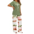 thumbnail image 2 of Fantaslook Womens Pajamas Sets Crewneck Short Sleeve Printed 2 Piece Outfits Set Tie Dye Casual Loungewear with Pockets, 2 of 9
