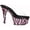 Pink, variant on Ellie Shoes E-709-Rugged 7 Inch Womens Mule With Metallic Zebra Pattern. White / 9