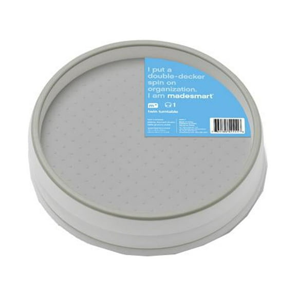 MadeSmart 95-53311-06 Basic 10 Inch Kitchen Twin Turntable - White - Quantity 6