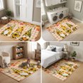 thumbnail image 5 of Area Rugs 3'x5', Sunflowers Gnomes Carpet Runner Indoor Outdoor Rugs Home Decor Aesthetic, Fall Thanksgiving Orange Checked Non Slip Mats Washable Accent Rug for Living Room Bedroom, 5 of 8