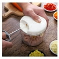thumbnail image 3 of 900ml Mini Manual Chopper with 5 Stainless Steel Blades, Onion and Vegetable Cutter, Manual Meat Mixer, yd, 3 of 4