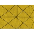 thumbnail image 1 of Ahgly Company Machine Washable Indoor Rectangle Solid Yellow Modern Area Rugs, 2' x 4', 1 of 4