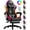 RGB/Gray, variant on Czlolo Gaming Chair, Racing Style RGB LED Lights Gaming Chairs for Adults and Kids, Lumbar Massager Gamer Chair, High Back Reclining Computer Chair with Footrest and Headrest (Black/Blue)