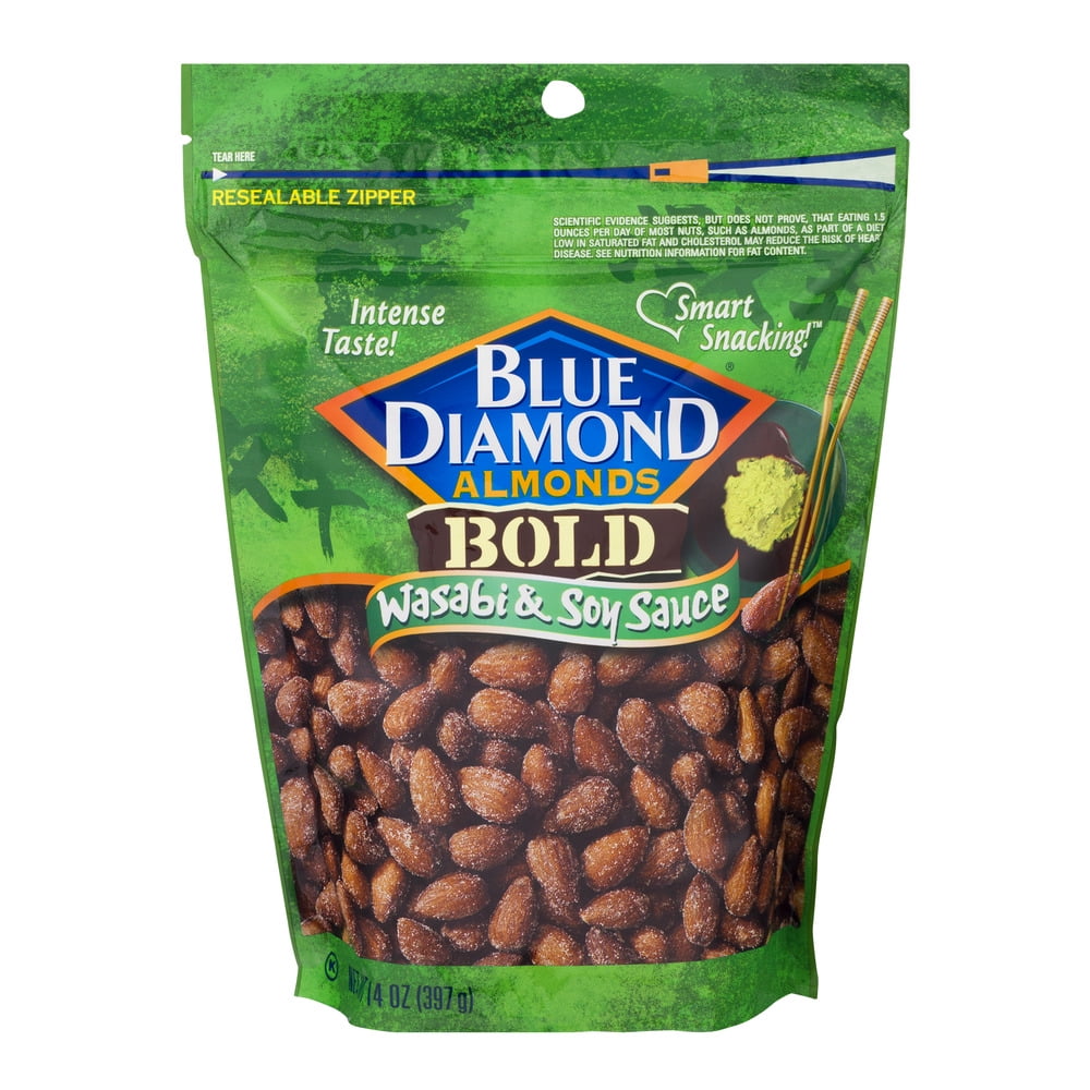 Blue Diamond Bold Wasabi & Soy Sauce Almonds, 14 oz by Blue Diamond Growers