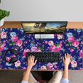 thumbnail image 4 of Long Mouse Pads for Desk,Pioneer Flower Floral Print Pattern Desk Mats on Top Of Desks, Desk Mouse Pad Extra Large with 3mm Non-Slip Base and Stitched Edge for Gaming,Office,Work,Home 47.3"x23.6", 4 of 6