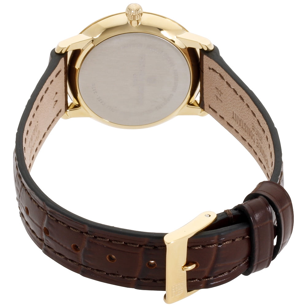 Frederique Constant - Frederique Constant Slimline Silver Dial Leather  Strap Ladies Watch FC235M1S5 - Walmart.com - Walmart.com
