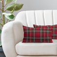 thumbnail image 5 of Christmas Plaid Pillow Covers 18x18 Inch Set of 2 Red Green Cream Buffalo Check Xmas Tartan Decorative Throw Pillowcases Outdoor Winter Farmhouse Holiday Cushion Cases Decor for Sofa Couch Bed, 5 of 6