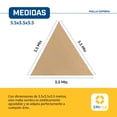 thumbnail image 5 of Malla Sombra Velaria 3.5x3.5x3.5 - Triangular Beige - Mallasombra para Exteriores - Bastillas Dobles Reforzadas - Protección 90% Rayos UV - Lonasombra - Velaria 3.5x3.5x3.5 Beige, 5 of 5